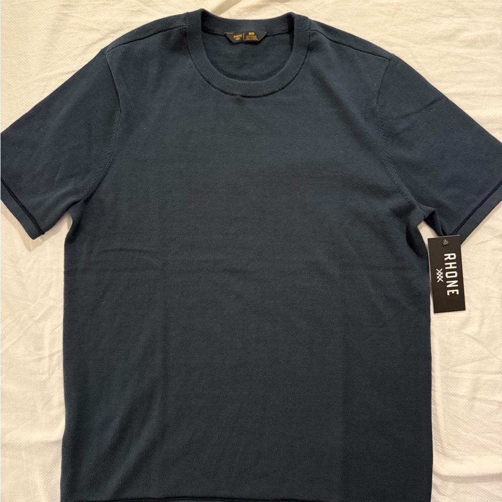 NWT Rhone Short Sleeve Tee Classic Crew Neck Deep Sea Blue / True Navy
